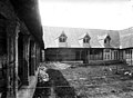 The churchyard garden used for drying the hospital's laundry.