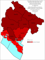 Ethnic structure of Montenegro by counties and cities 1953