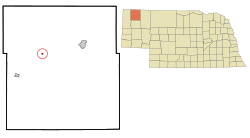 Location of Whitney, Nebraska