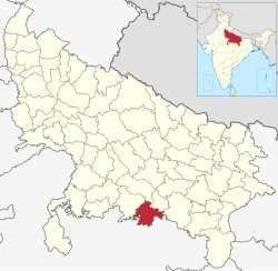 Location of Chitrakoot district in Uttar Pradesh