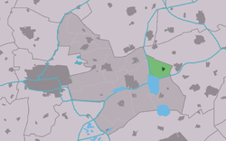 Location of the village in Tytsjerksteradiel