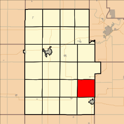 尤宁镇区在迪金森县的位置