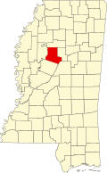 卡罗尔县在密西西比州的位置