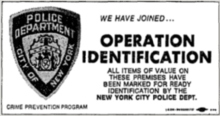 N.Y.P.D. Operation ID decal