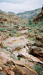 A side canyon/drainage where part of the Royal Arch Route is located.