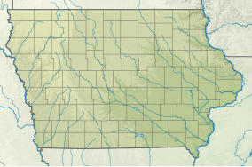 Map showing the location of Wildcat Den State Park