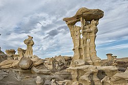 Hoodoos in the Valley of Dreams, just W of Ah-Shi-Sle-Pah