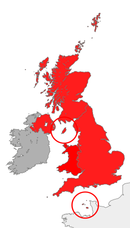 A map of the British Islands