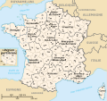 Départements de France avec un découpage régional