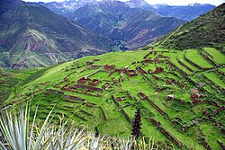 The Willkapampa valley of the Lamay District as seen from the archaeological site of Huch'uy Qusqu