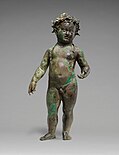 Bronze statue of infant Bacchus, 1st century AD, Getty Villa.