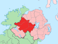 Map highlighting County Tyrone