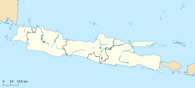 Map showing the location of Kepulauan Seribu Marine National Park
