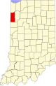 标示出牛顿县位置的地图