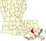 Map of Louisiana highlighting St. Charles Parish.svg