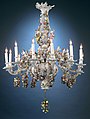 Rococo Porcelain 12-Light Chandelier, c. 1900.