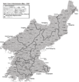 Map of subdivisions of North Korea