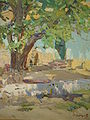 Silent Noon at Alupka, 1958, oil on carton