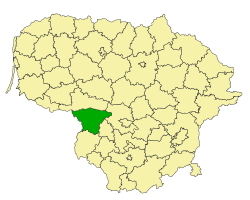 沙基艾区在立陶宛的位置