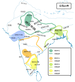 约625年的印度，高达王国位于印度东部