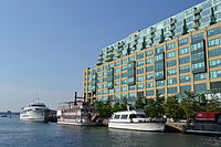 The building is located directly on Toronto Harbour