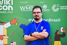 Me at the 2022 WikiCon Brasil