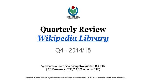 Wikipedia Library QR Slides – Q4 2014–15