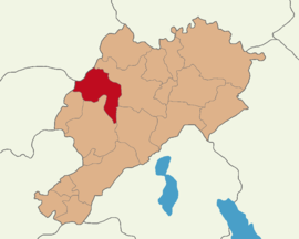 Map showing Sinanpaşa District in Afyonkarahisar Province