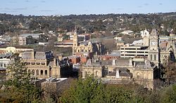 View of central Bendigo from Camp Hill