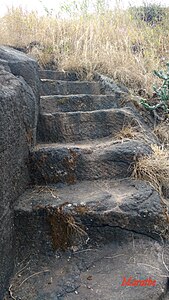 Rock cut steps
