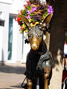 Detail of one of the donkey fountains in the city centre