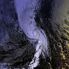 Hurricane Nicole near peak intensity