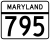 Maryland Route 795 marker