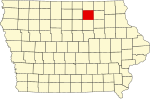 State map highlighting Floyd County