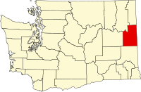 华盛顿州斯波坎县地图
