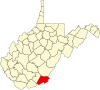 标示出门罗县位置的地图
