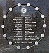Plaque on exterior wall of École Polytechnique commemorating victims of massacre