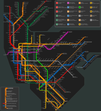Alternate subway map diagram