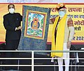 Prime Minister Modi participates in ‘Abhar Samaroh’, at Sissu, in Himachal Pradesh on October 3, 2020. The Chief Minister of Himachal Pradesh is also seen