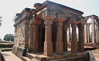 Tetrastyle prostyle Gupta period Temple 17 at Sanchi,typical of the evolving Hindu temple. Maurya
