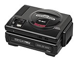 Original Sega CD (bottom) attached to an original Genesis