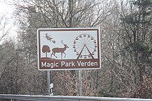 Sign for Verden Magic Park