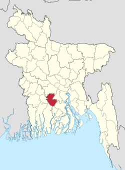 Location of Gopalganj District, Bangladesh in Bangladesh