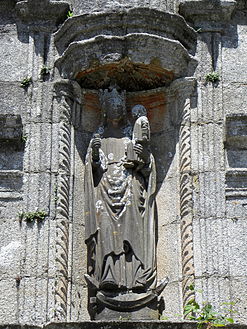The Virgin Mary with child, above the entrance to the south porch
