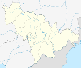 Map showing the location of Hunchun National Nature Reserve
