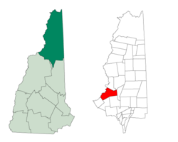 兰开斯特在新罕布什尔州中的位置