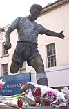 Statue of Duncan Edwards in Dudley, Worcestershire, England