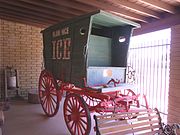 Pinal County Historic Society & Museum located at 715 S. Main St. 1870s Florence Ice Wagon on exhibit.