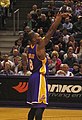 Kobe Bryant shooting a free throw.