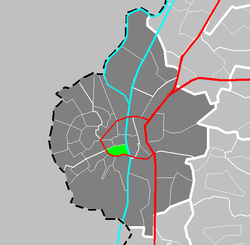 Location of Jekerkwartier in Maastricht